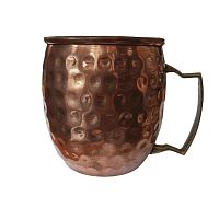 Кружка медная ручкой из латуни 9 х 12 х 9,5 см 470 мл. МП012